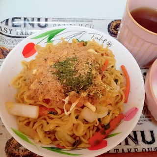 納豆の和風焼きそば